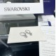 Swarovski Constella Drop Earrings Round Cut White Rhodium Plated 5636270