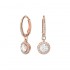 Swarovski Constella Drop Earrings Round Cuts White Rose Gold Tone Plated 5638769