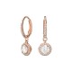 Swarovski Constella Drop Earrings Round Cuts White Rose Gold Tone Plated 5638769