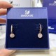 Swarovski Constella Drop Earrings Round Cuts White Rose Gold Tone Plated 5638769