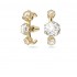 Swarovski Constella Earrings Asymmetrical Design Round Cut White 5616919