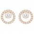 Swarovski Creativity Stud Earrings White Rose Gold Tone Plated 5199827