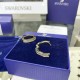 Swarovski Dextera Hoop Earrings Octagon Shape Large White Gold 5618304