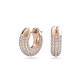 Swarovski Dextera Hoop Earrings Rose Rhodium Plated 5636531