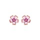 Swarovski Florere Stud Earrings Flower Pink Gold Tone Plated 5650563