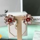 Swarovski Florere Stud Earrings Flower Pink Gold Tone Plated 5650563