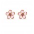 Swarovski Florere Stud Earrings Flower Pink Gold Tone Plated 5656635