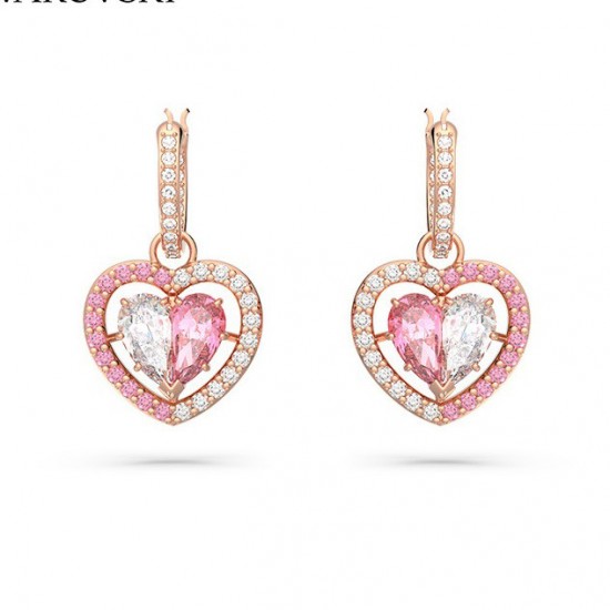 Swarovski Gema 520 Earrings Pink Gold Rose 5653010