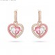 Swarovski Gema 520 Earrings Pink Gold Rose 5653010