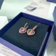 Swarovski Gema 520 Earrings Pink Gold Rose 5653010