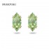 Swarovski Gema Stud Earrings Kite Cut Green Gold Tone Plated 5614453