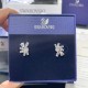 Swarovski Gema Stud Earrings Mixed Cuts Flower White Rhodium Plated 5644679