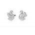 Swarovski Iconic Swan Earrings Swan White Rhodium Plated 5647873