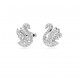 Swarovski Iconic Swan Earrings Swan White Rhodium Plated 5647873