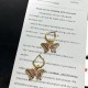 Swarovski Idyllia Drop Earrings Butterfly Multicolored Gold Tone Plated 5670055