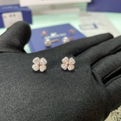 Swarovski Latisha Earrings Flower White Rose Gold Tone Plated 5636487