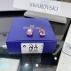 Swarovski Millenia Drop Earrings Octagon Cut Pink Rose Gold Plated 5619502