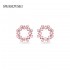 Swarovski Millenia Hoop Earrings Pear Cut Pink Rose Gold Tone Plated 5614932