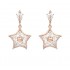 Swarovski Stella Drop Earrings Kite Cut Star White Rose Gold Tone Plated 5645466