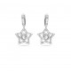 Swarovski Stella Drop Earrings Mixed Cuts Star White Rhodium Plated 5617767