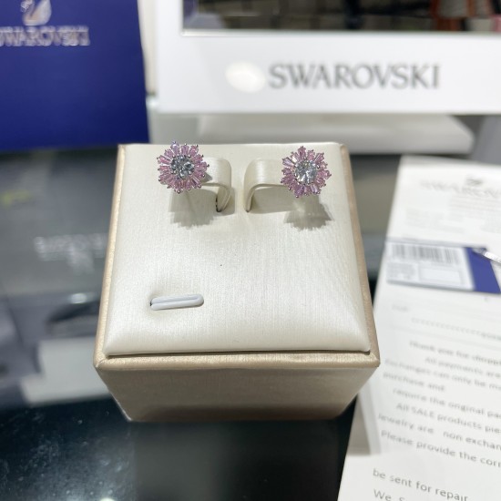 Swarovski Sunshine Stud Earrings Mixed Cuts Sun Pink 5642962