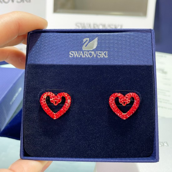 Swarovski Una Earrings Heart Gold Plated 5634812