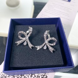 Swarovski Volta Drop Earrings Bow White Rhodium Plated 5647582