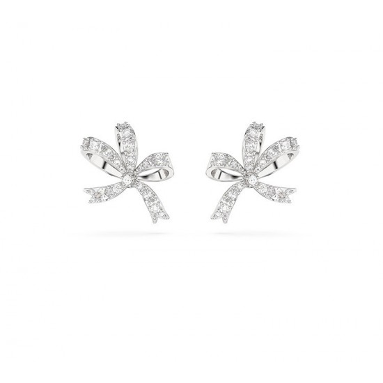 Swarovski Volta Stud Earrings Bow White Rhodium Plated 5647579