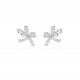 Swarovski Volta Stud Earrings Bow White Rhodium Plated 5647579