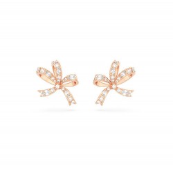 Swarovski Volta Stud Earrings Bow White Rose Gold Tone Plated 5647572