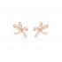 Swarovski Volta Stud Earrings Bow White Rose Gold Tone Plated 5647572