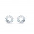 Swarovski Attract Pierced Circle Earrings White