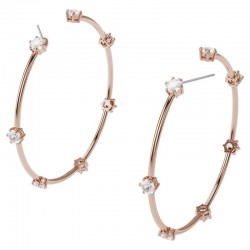 Swarovski Constella Hoop Earrings Rose Gold