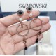 Swarovski Evil Eye Symbolic Hoop Pierced Earrings