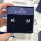 Swarovski Iconic Swan Earrings Black and White