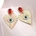 Swarovski Lucky Goddess Heart Clip Earrings Rose Gold