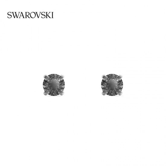 Swarovski Mens Sleek Pierced Earrings, Gray