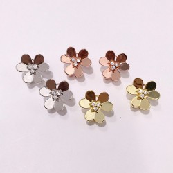 Van Cleef & Arpels Frivole Carrings Rose Gold VCA Earrings Silver 3 Colors 