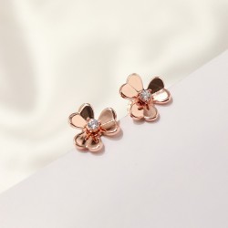 Van Cleef & Arpels Frivole Earrings Rose Gold Of VCA Earrings Silver Gold 3 Colors 