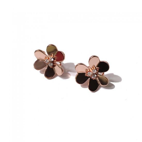 Van Cleef & Arpels Frivole Earrings Rose Gold VCA Earrings Silver Of Gold 3 Colors