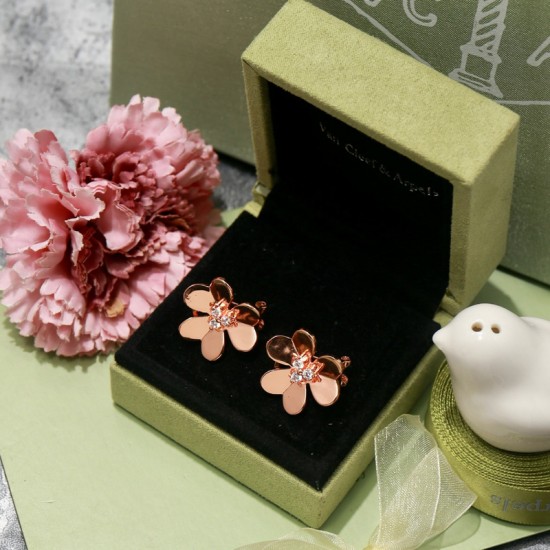 Van Cleef & Arpels Frivole Rose Gold Of VCA Earrings Silver Of Gold 3 Colors