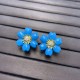 Van Cleef & Arpels Rose De Noel Of Blue White VCA Earrings 3 Colors