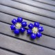 Van Cleef & Arpels Rose De Noel Of Blue White VCA Earrings 3 Colors