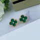 Van Cleef & Arpels Sweet Alhambra Gold Green VCA Earrings