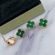 Van Cleef & Arpels Sweet Alhambra Gold Green VCA Earrings