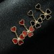 Van Cleef & Arpels Sweet Alhambra Gold VCA Earrings Black Red 3 Colors