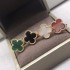 Van Cleef & Arpels Sweet Alhambra Gold VCA Earrings Black Red Green 4 Colors 