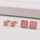 Van Cleef & Arpels Sweet Alhambra Gold VCA Earrings Pink 2 Colors