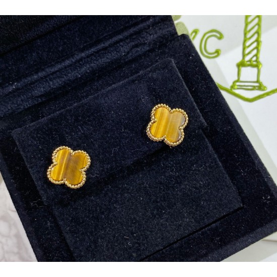 Van Cleef & Arpels Sweet Alhambra Gold VCA Earrings Yellow