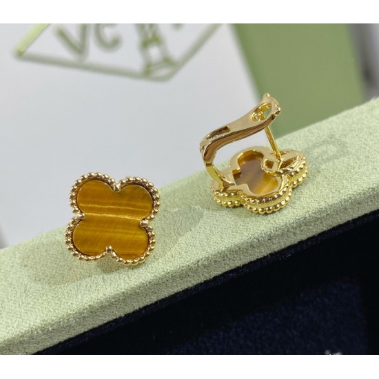 Van Cleef & Arpels Sweet Alhambra Gold VCA Earrings Yellow